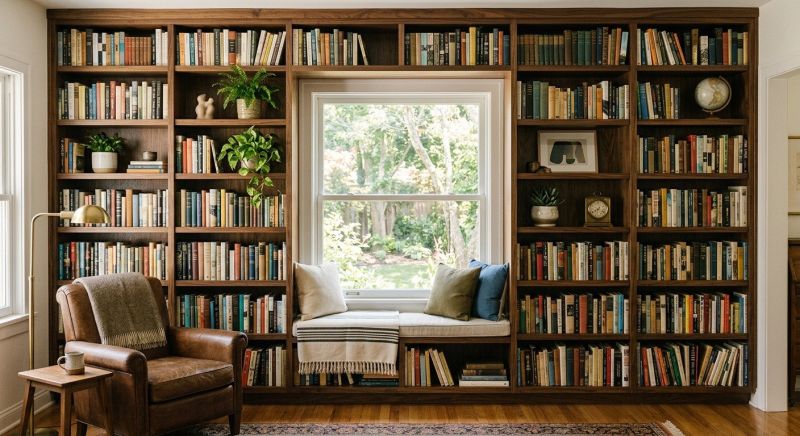 Built In Bookshelves Installation in Raleigh, NC