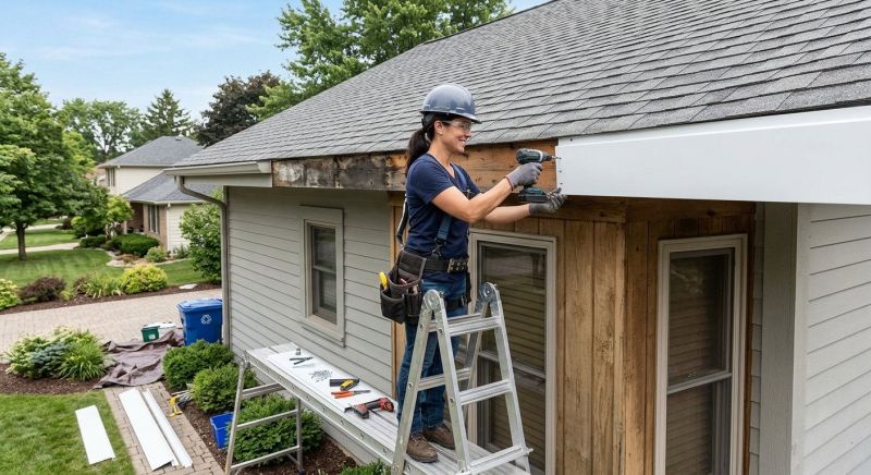 Garage Fascia Replacement in Conroe, TX